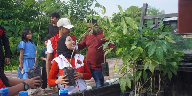 PHOTO: Merawat Pertiwi, PDI Perjuangan Kota Kendari Aksi Tanam Pohon Tebebuya