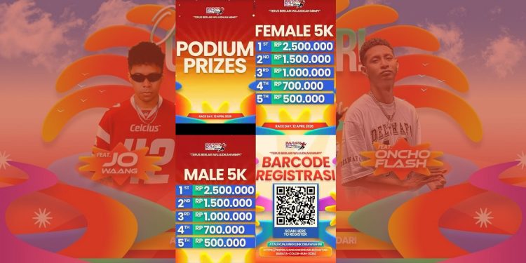 Buruan Daftar di Barata Colour Run 2026, Bakal Banjir Hadiah