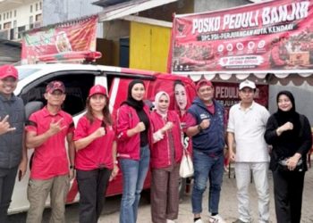 DPC PDI Perjuangan Kendari Dirikan Posko Peduli Banjir di Lepo-Lepo