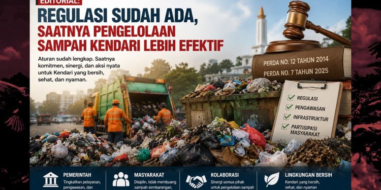 EDITORIAL: Regulasi Sudah Ada, Saatnya Pengelolaan Sampah Kendari Lebih Efektif