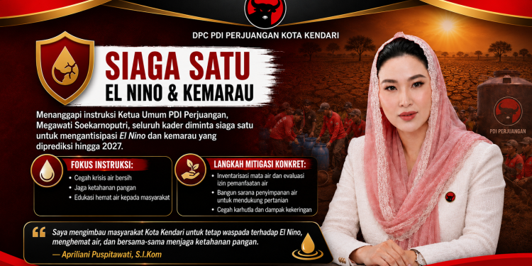 Waspada El Nino, Apriliani Puspitawati Imbau Warga Kendari Hemat Air Bersih dan Jaga Ketahanan Pangan