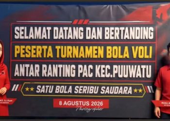 Sambut HUT RI, PAC PDI Perjuangan Puuwatu Gelar Turnamen Bola Voli “Satu Bola Seribu Saudara”